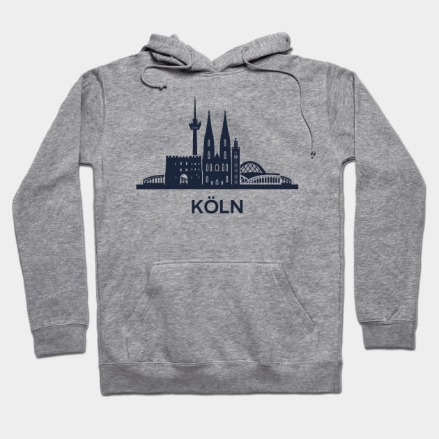 Cologne Skyline Emblem Hoodie by yulia-rb